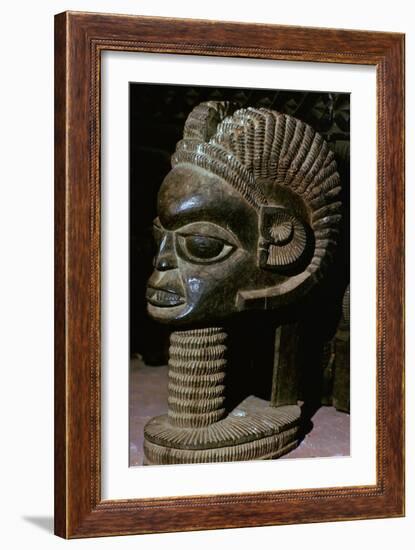 Horned head from the shrine of a King of Owo-Unknown-Framed Giclee Print