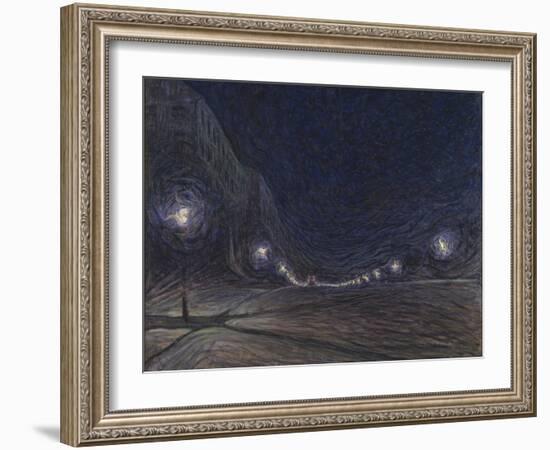 Hornsgatan by Night, 1902-Eugene Jansson-Framed Giclee Print