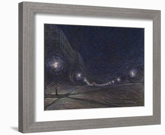 Hornsgatan by Night, 1902-Eugene Jansson-Framed Giclee Print