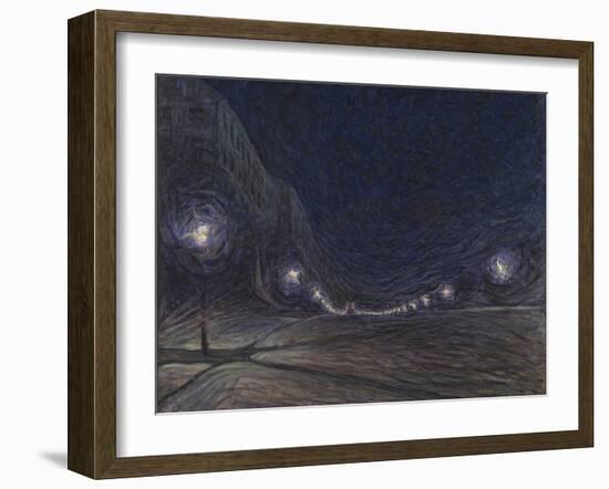 Hornsgatan by Night, 1902-Eugene Jansson-Framed Giclee Print