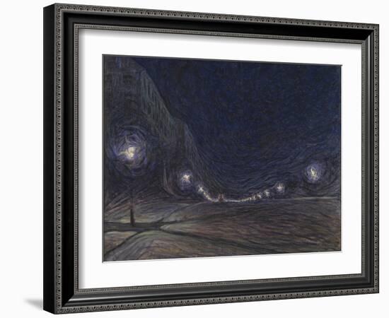 Hornsgatan by Night, 1902-Eugene Jansson-Framed Giclee Print