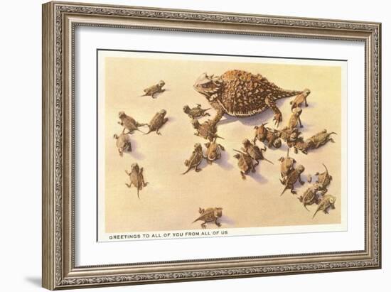 Horny Toad Family-null-Framed Premium Giclee Print