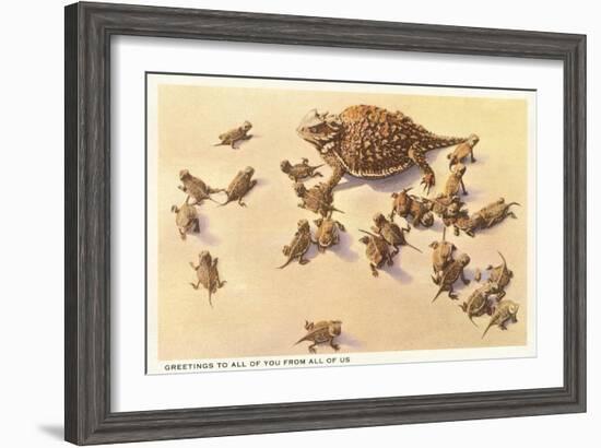 Horny Toad Family-null-Framed Art Print