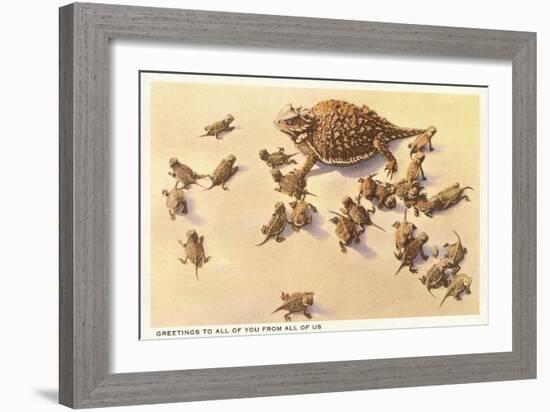 Horny Toad Family-null-Framed Art Print