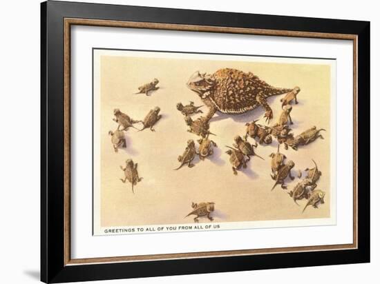 Horny Toad Family-null-Framed Art Print