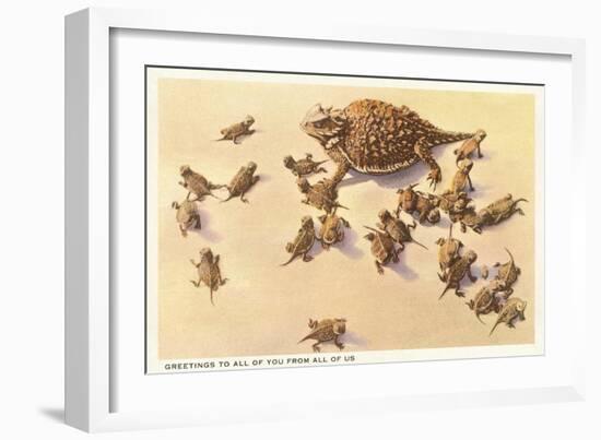 Horny Toad Family-null-Framed Art Print