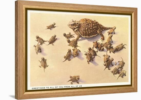 Horny Toad Family-null-Framed Stretched Canvas