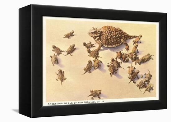 Horny Toad Family-null-Framed Stretched Canvas