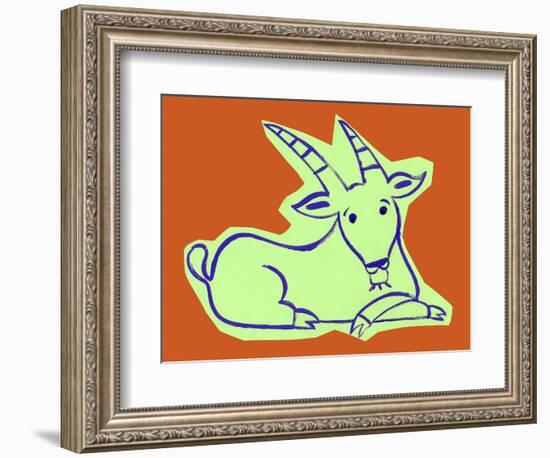 Horoscope: the Sign of the Capricorn. Illustration by P. La Porta.-Patrizia La Porta-Framed Giclee Print