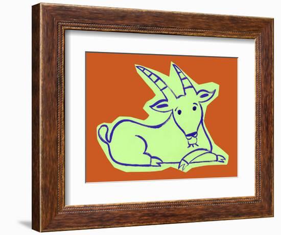 Horoscope: the Sign of the Capricorn. Illustration by P. La Porta.-Patrizia La Porta-Framed Giclee Print