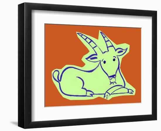 Horoscope: the Sign of the Capricorn. Illustration by P. La Porta.-Patrizia La Porta-Framed Giclee Print