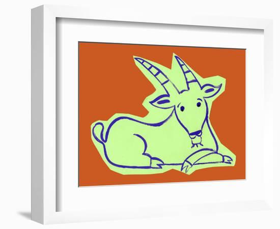 Horoscope: the Sign of the Capricorn. Illustration by P. La Porta.-Patrizia La Porta-Framed Giclee Print