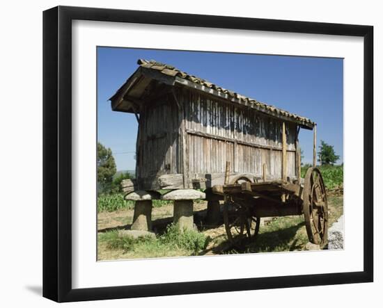 Horreo, a Traditional Grain Store, Santillana Del Mar, Near Gijon, Asturias, Spain-Michael Busselle-Framed Photographic Print