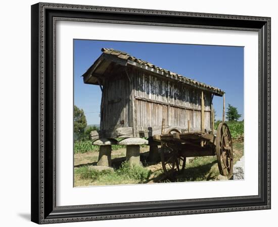 Horreo, a Traditional Grain Store, Santillana Del Mar, Near Gijon, Asturias, Spain-Michael Busselle-Framed Photographic Print