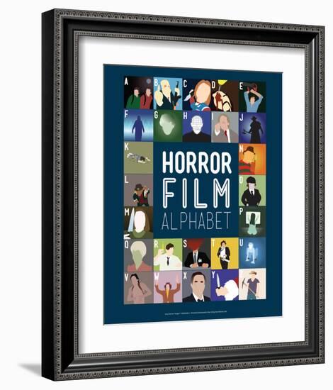 Horror Film Alphabet - A to Z-Stephen Wildish-Framed Art Print