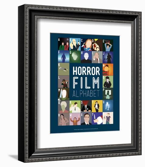 Horror Film Alphabet - A to Z-Stephen Wildish-Framed Giclee Print