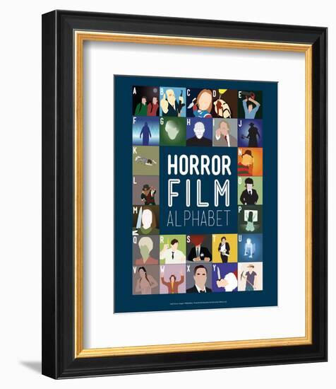 Horror Film Alphabet - A to Z-Stephen Wildish-Framed Giclee Print