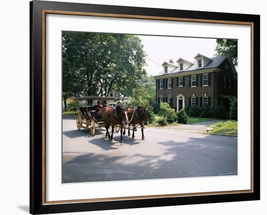 Horse and Carriage in Lee Avenue, Lexington, Virginia, United States of America, North America-Pearl Bucknall-Framed Photographic Print