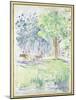 Horse and Carriage on a Woodland Road, after 1883 (Watercolour on White Wove Paper)-Berthe Morisot-Mounted Giclee Print