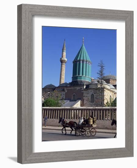 Horse and Cart Passes the Mevlana Tekke Museum, Konya, Anatolia, Turkey-Woolfitt Adam-Framed Photographic Print