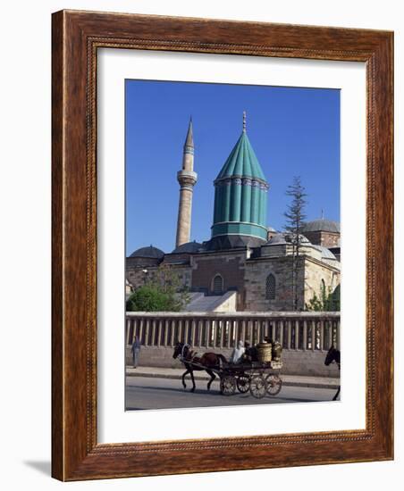 Horse and Cart Passes the Mevlana Tekke Museum, Konya, Anatolia, Turkey-Woolfitt Adam-Framed Photographic Print