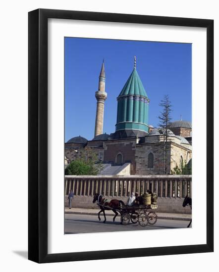 Horse and Cart Passes the Mevlana Tekke Museum, Konya, Anatolia, Turkey-Woolfitt Adam-Framed Photographic Print