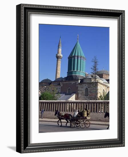 Horse and Cart Passes the Mevlana Tekke Museum, Konya, Anatolia, Turkey-Woolfitt Adam-Framed Photographic Print