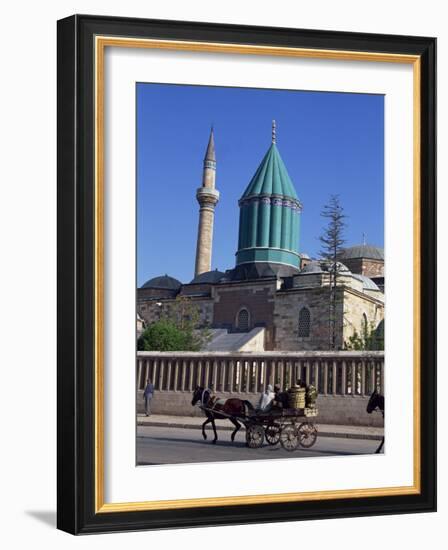 Horse and Cart Passes the Mevlana Tekke Museum, Konya, Anatolia, Turkey-Woolfitt Adam-Framed Photographic Print