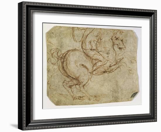 Horse and Cavalier-Leonardo da Vinci-Framed Giclee Print