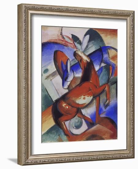 Horse and Donkey, 1912-Franz Marc-Framed Giclee Print