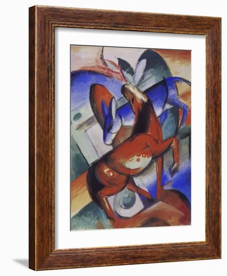 Horse and Donkey, 1912-Franz Marc-Framed Giclee Print