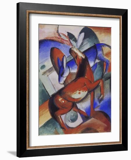 Horse and Donkey, 1912-Franz Marc-Framed Giclee Print