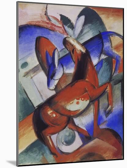 Horse and Donkey, 1912-Franz Marc-Mounted Giclee Print