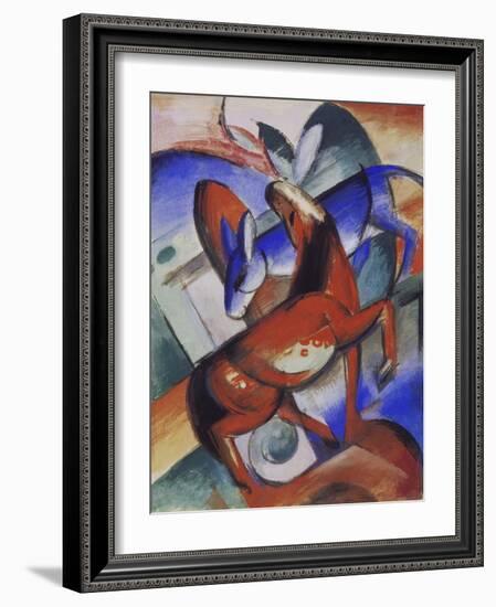 Horse and Donkey, 1912-Franz Marc-Framed Giclee Print