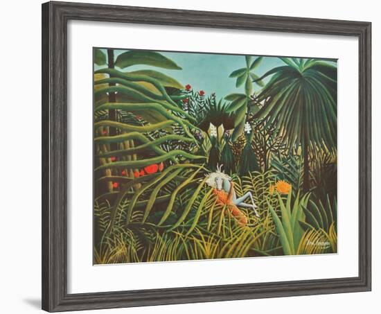 Horse and Jaguar-Henri Rousseau-Framed Collectable Print