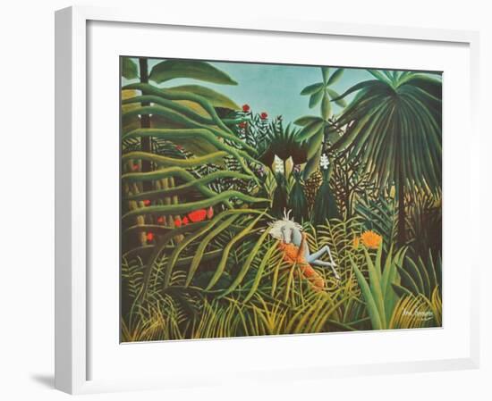 Horse and Jaguar-Henri Rousseau-Framed Collectable Print