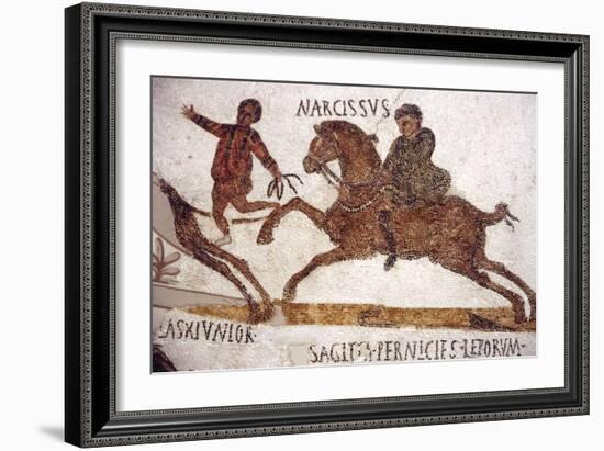 Horse and Rider, Roman Mosaic, c2nd-3rd century-Unknown-Framed Giclee Print