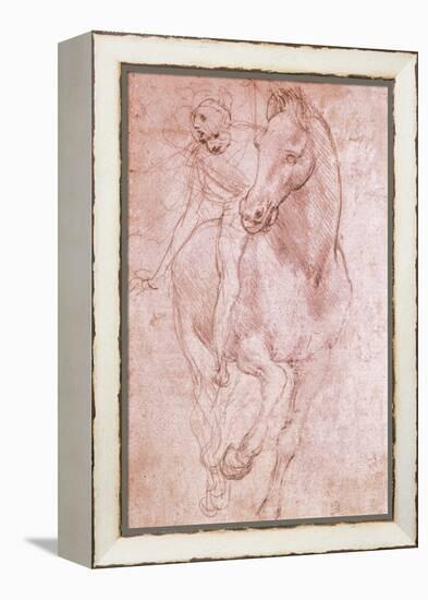 Horse and Rider-Leonardo da Vinci-Framed Premier Image Canvas