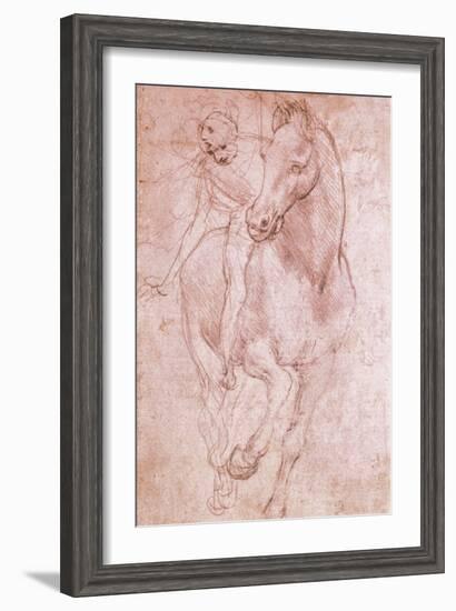 Horse and Rider-Leonardo da Vinci-Framed Giclee Print