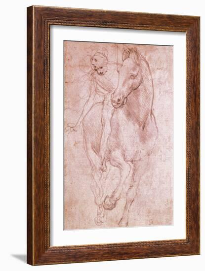 Horse and Rider-Leonardo da Vinci-Framed Giclee Print