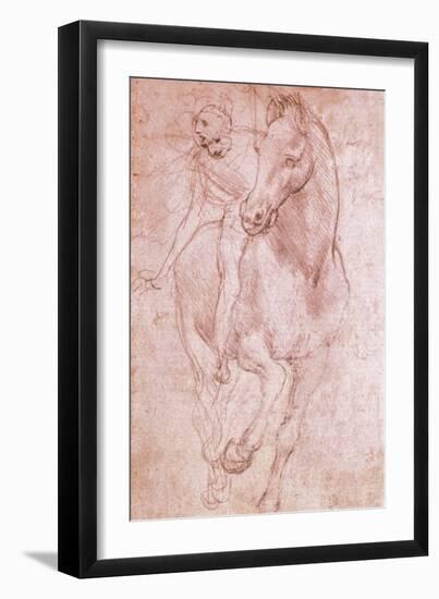 Horse and Rider-Leonardo da Vinci-Framed Giclee Print