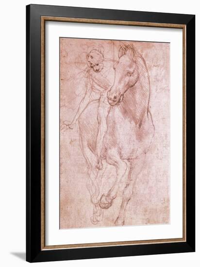 Horse and Rider-Leonardo da Vinci-Framed Giclee Print