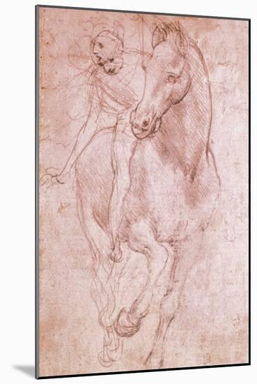 Horse and Rider-Leonardo da Vinci-Mounted Giclee Print