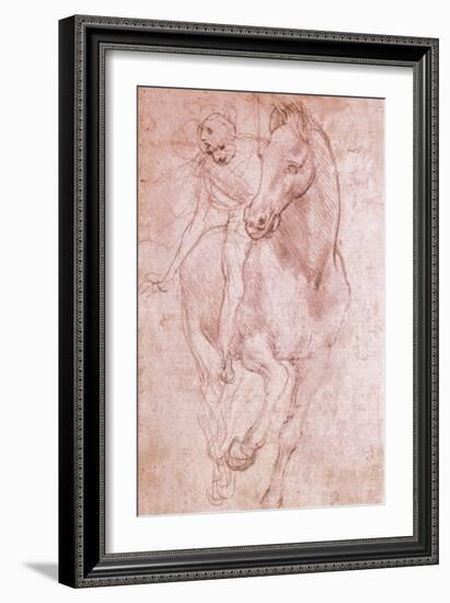 Horse and Rider-Leonardo da Vinci-Framed Giclee Print