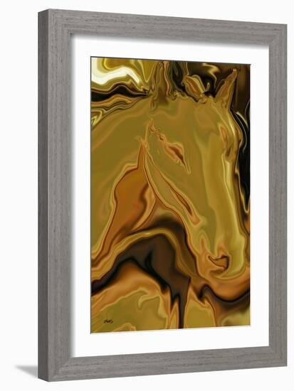 Horse and Wind-Rabi Khan-Framed Art Print