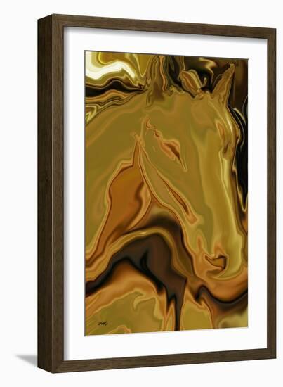 Horse and Wind-Rabi Khan-Framed Art Print
