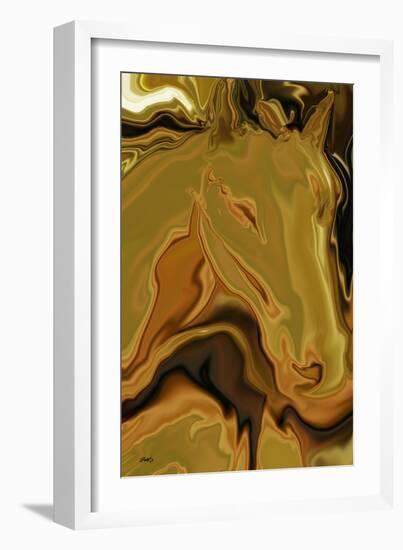 Horse and Wind-Rabi Khan-Framed Art Print