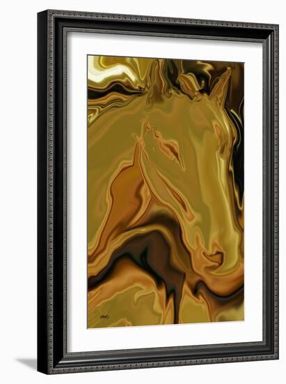 Horse and Wind-Rabi Khan-Framed Art Print