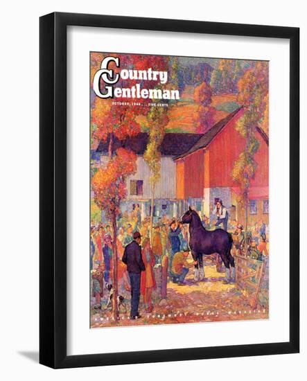 "Horse Auction," Country Gentleman Cover, October 1, 1944-Henry Soulen-Framed Giclee Print