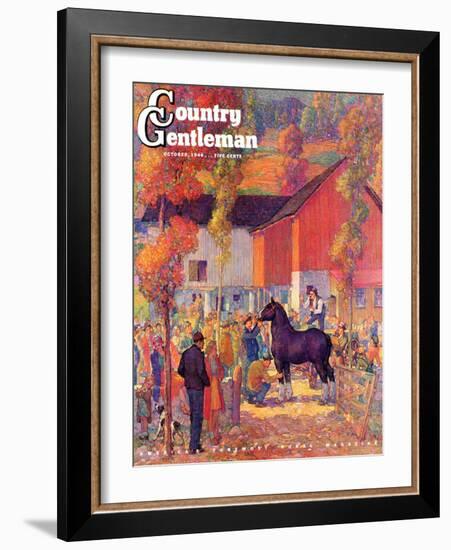 "Horse Auction," Country Gentleman Cover, October 1, 1944-Henry Soulen-Framed Giclee Print